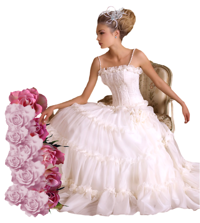FEMME EN BLANC FLEUR